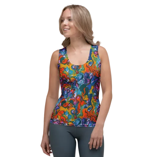 Liquid Menagerie on a Women's Tank Top