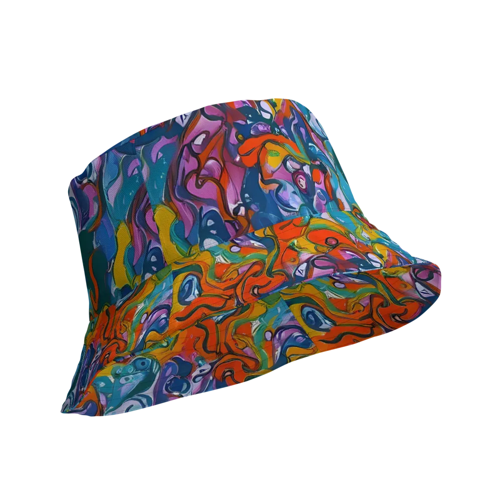 Liquid Menagerie on Reversible Bucket Hat — Product details Outside