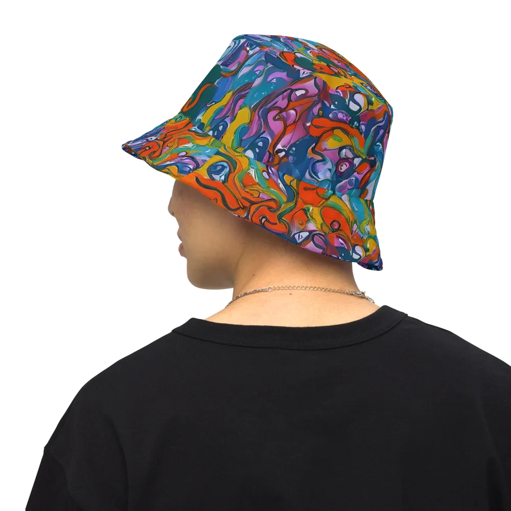Liquid Menagerie on Reversible Bucket Hat — Back Inside