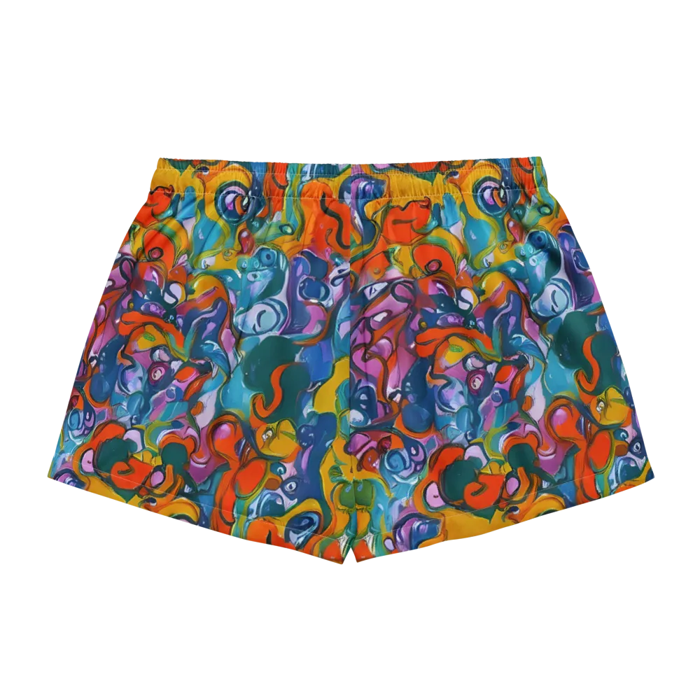 Liquid Menagerie on Women's Pajama Shorts — Back