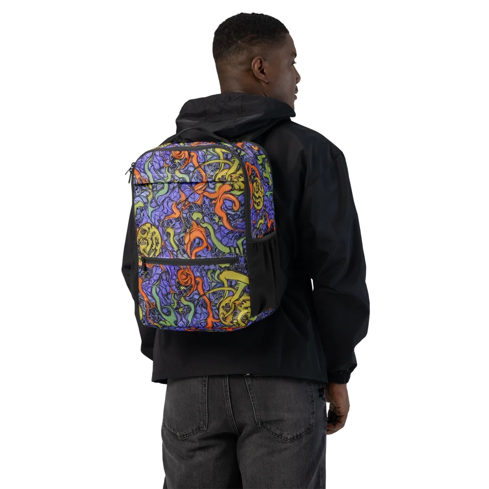 Violet Flux on Utility Backpack — Back