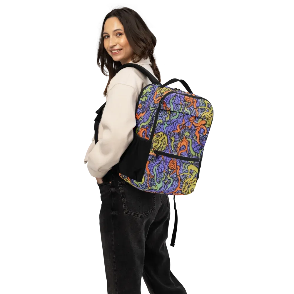 Violet Flux on Utility Backpack — Back