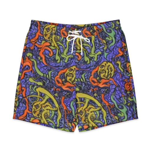 Violet Flux on a Men's Board Shorts