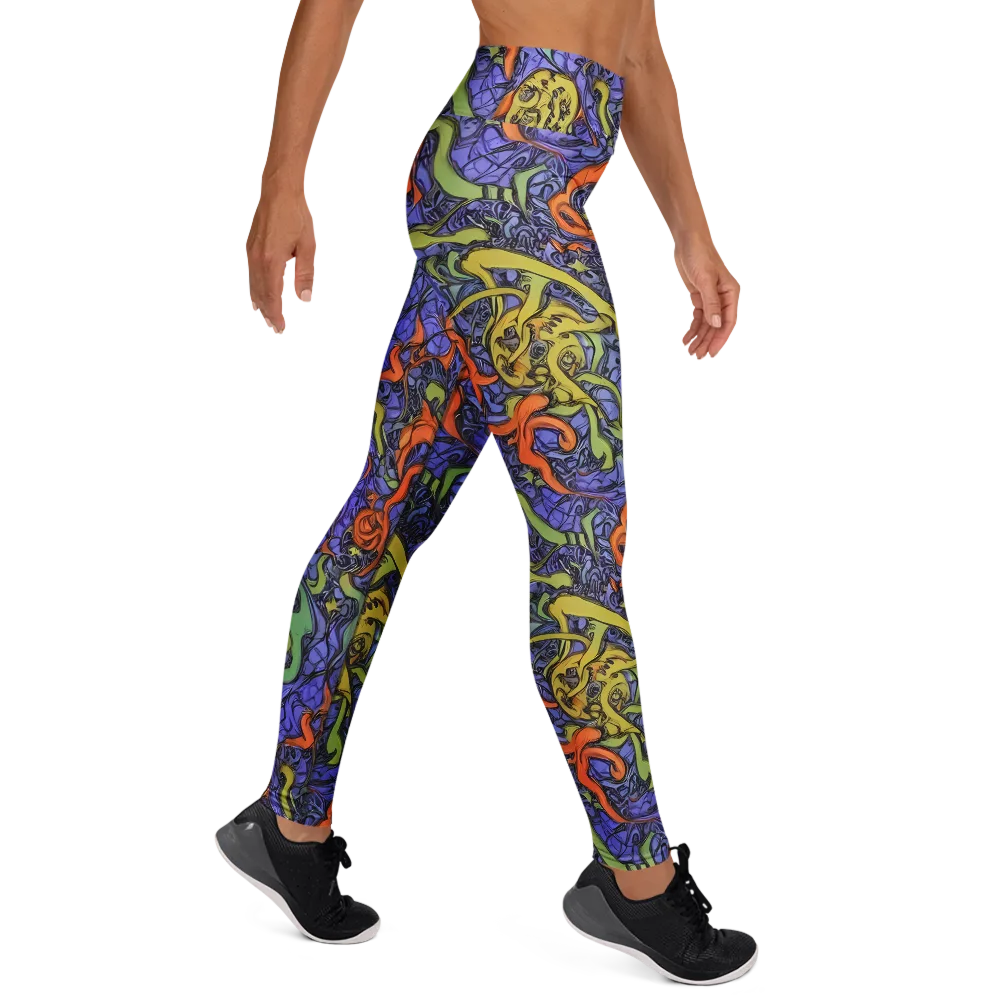 Violet Flux on Yoga Leggings — Right