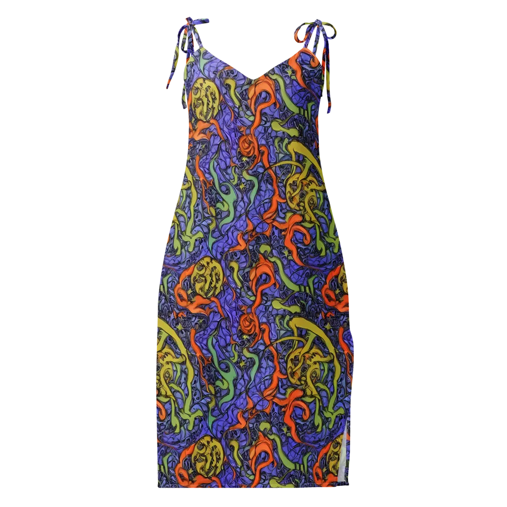 Violet Flux on Slip Dress — Front