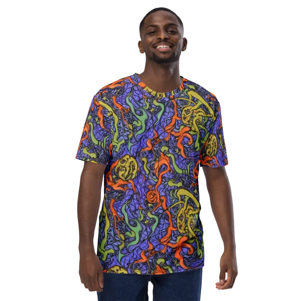 Violet Flux on Men's Crew Neck T-Shirt — Front