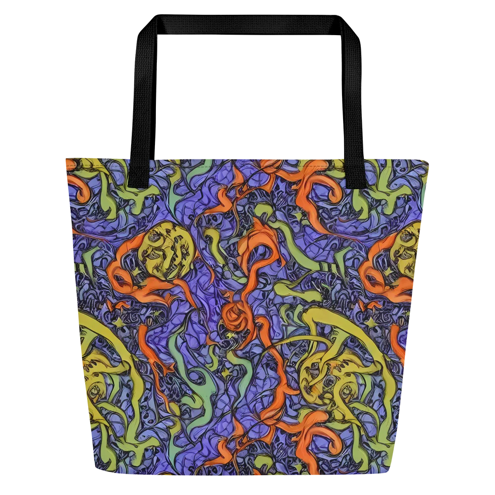 Violet Flux on Large Tote Bag W/ Pocket — Front