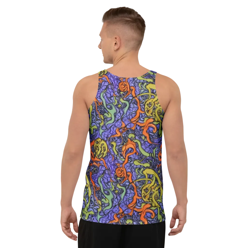 Violet Flux on Men's Tank Top — Back