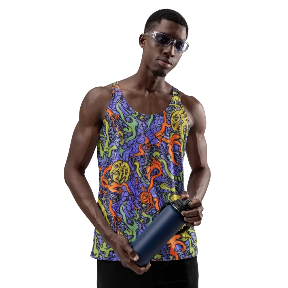 Violet Flux on Men's Tank Top — Front