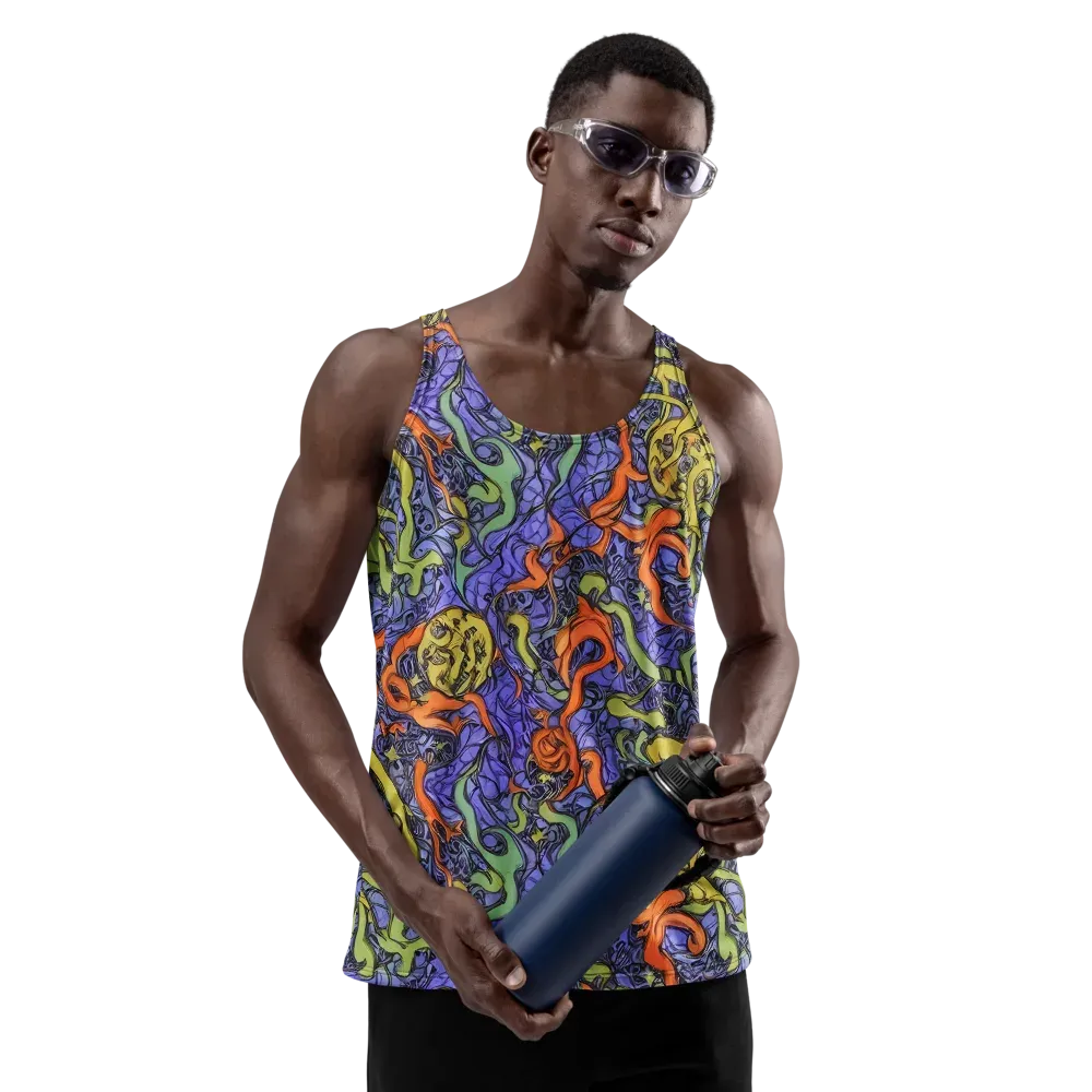 Violet Flux on Men's Tank Top — Front