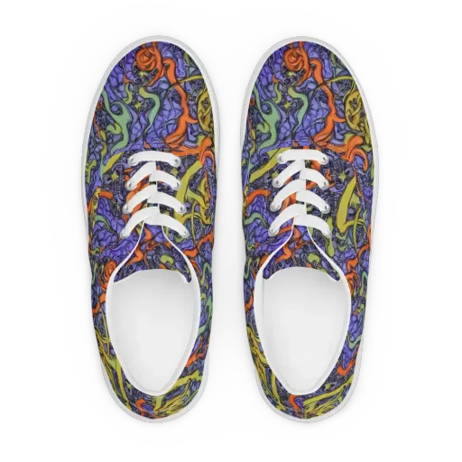 Violet Flux on a Men's Lace-Up Canvas Shoes
