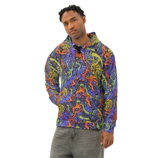 Violet Flux on a Cotton Hoodie