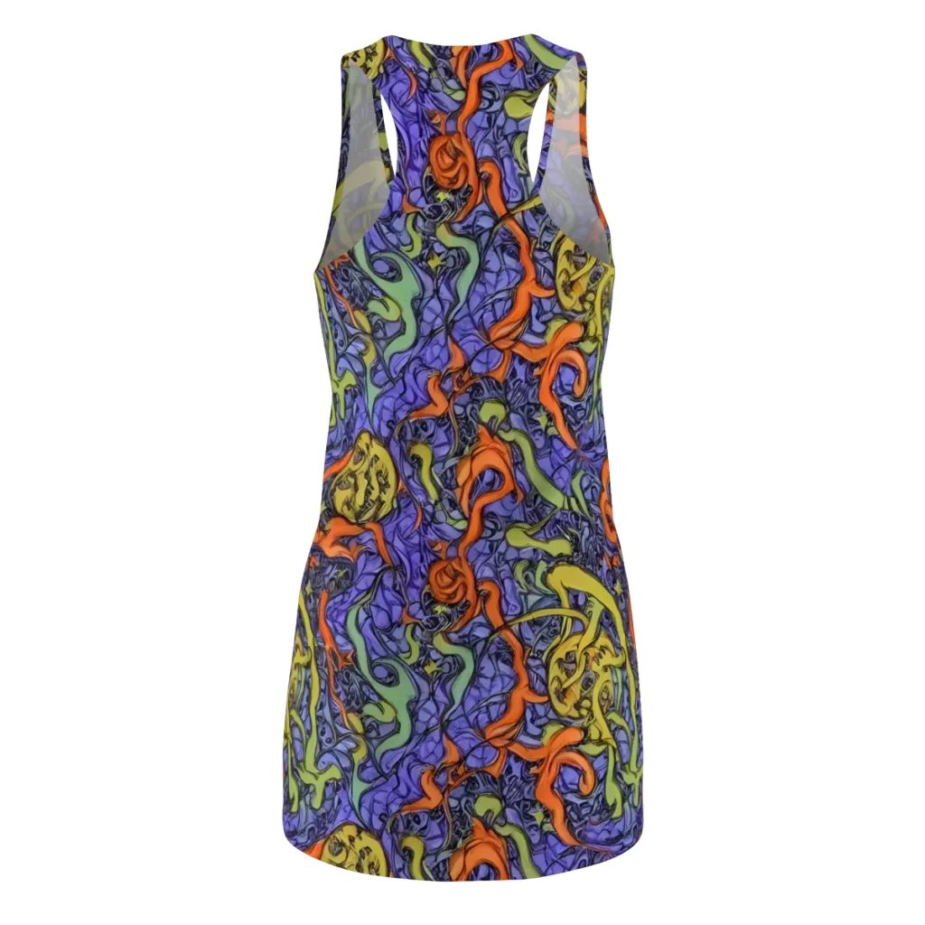 Violet Flux on Racerback Dress — Back