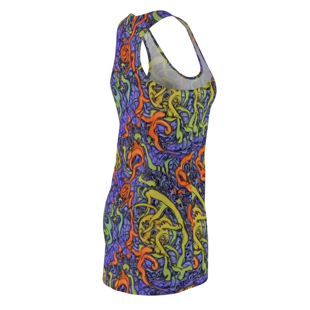 Violet Flux on Racerback Dress — Back Side