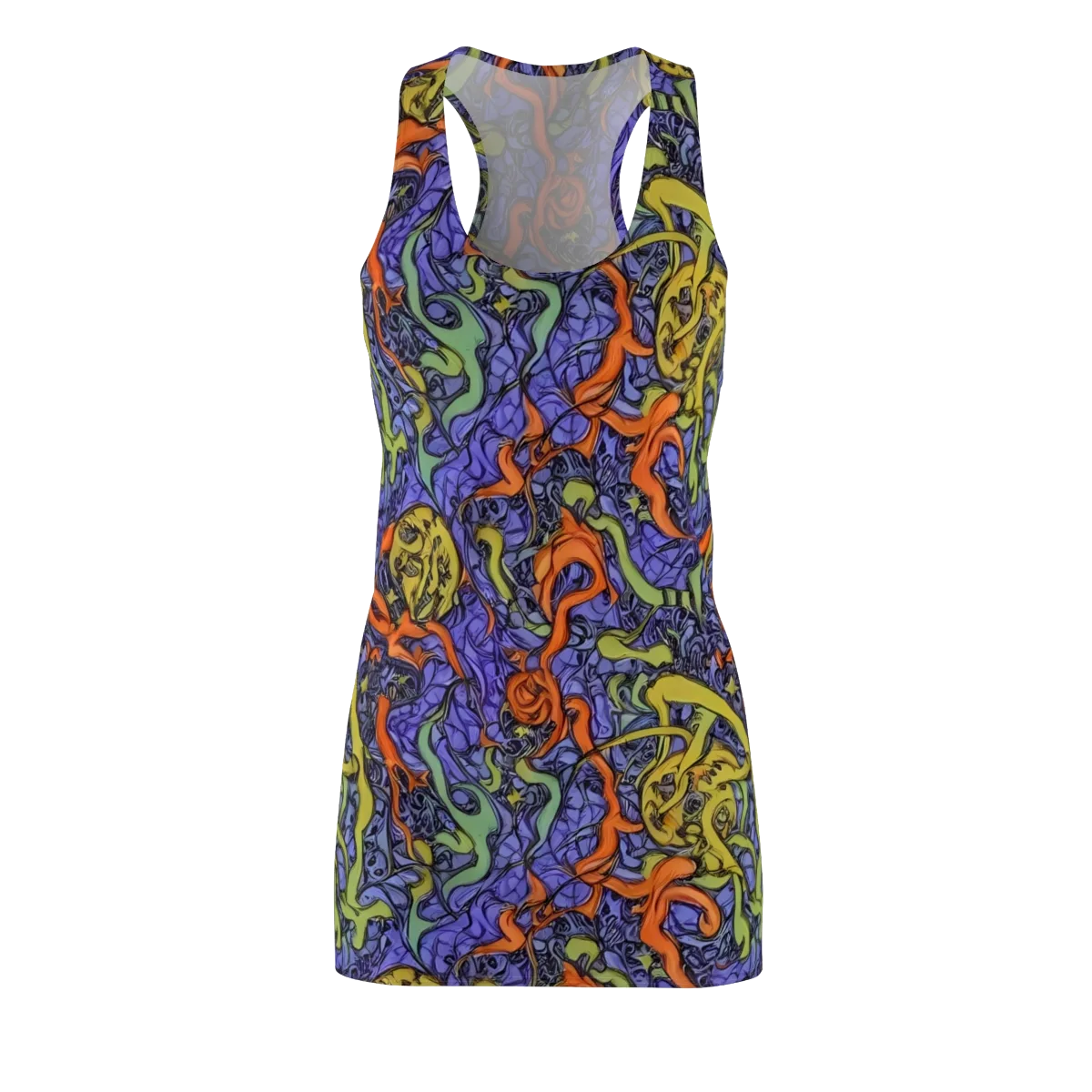 Violet Flux on Racerback Dress — Front