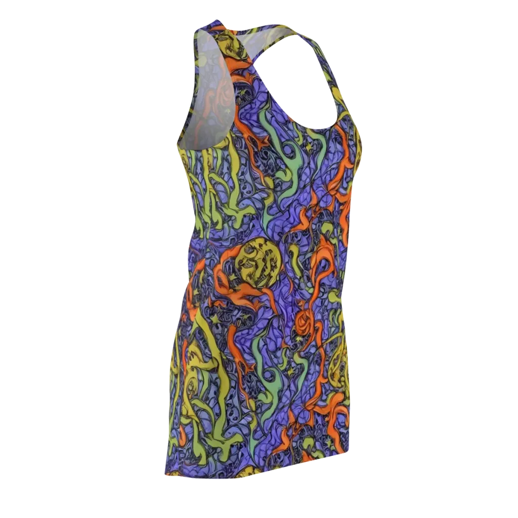 Violet Flux on Racerback Dress — Front Side