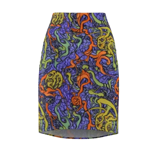 Violet Flux on a Pencil Skirt