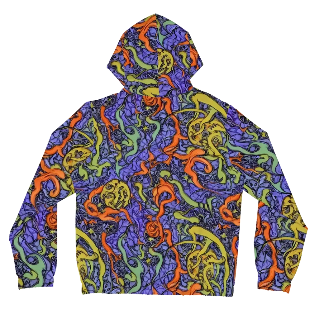 Violet Flux on Women's Full-Zip Hoodie — Back