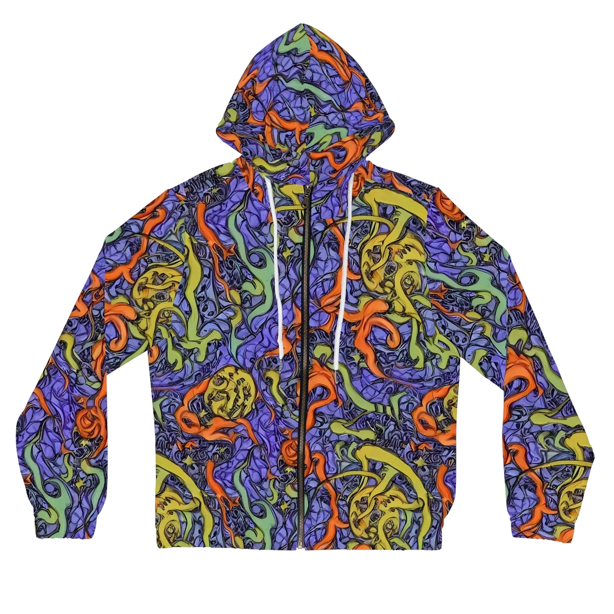 Violet Flux on Women's Full-Zip Hoodie — Front