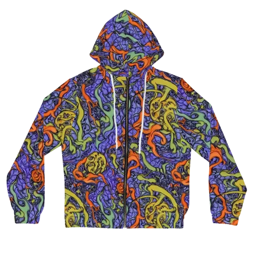 Violet Flux on a Women's Full-Zip Hoodie