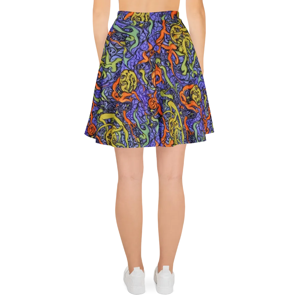 Violet Flux on Skater Skirt — Back