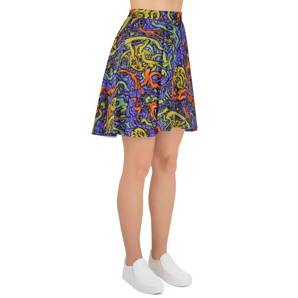 Violet Flux on Skater Skirt — Right