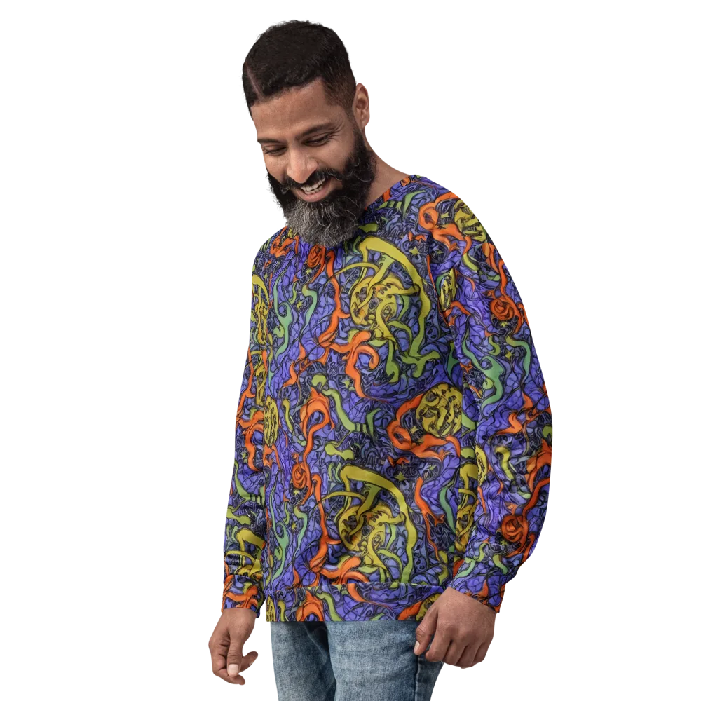 Violet Flux on Sweatshirt — Left Front