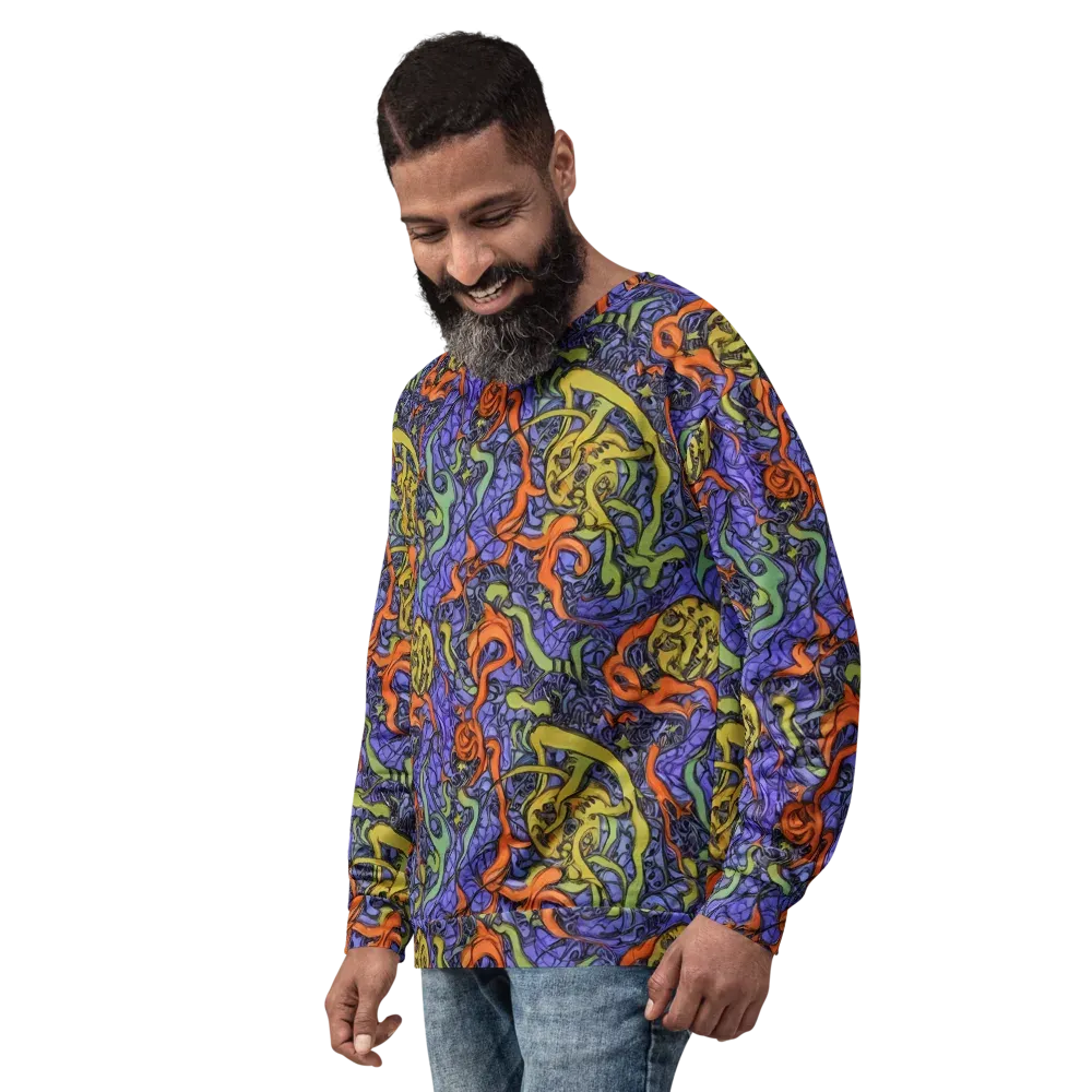 Violet Flux on Sweatshirt — Left Front