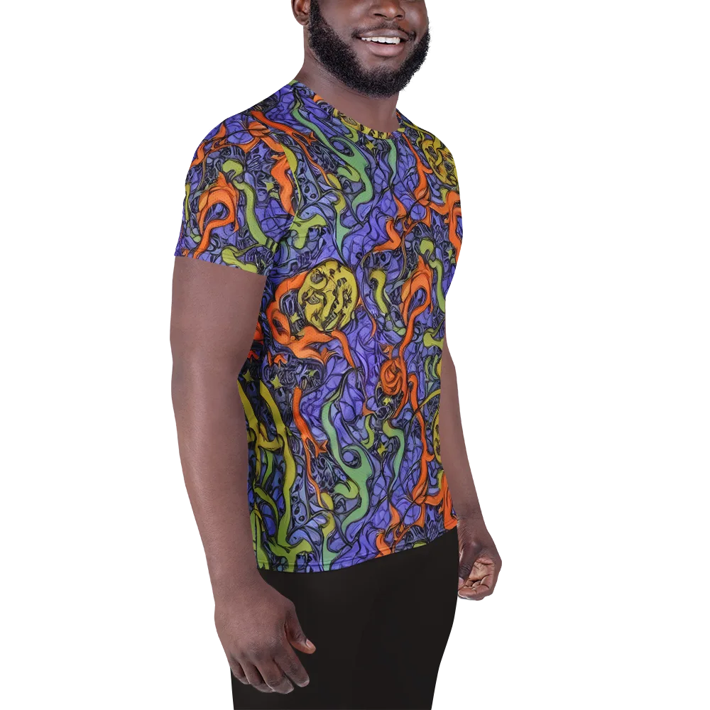 Violet Flux on Men's Athletic T-Shirt — Right