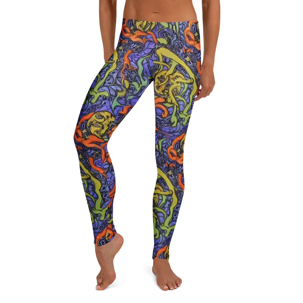 Violet Flux on Leggings — Front