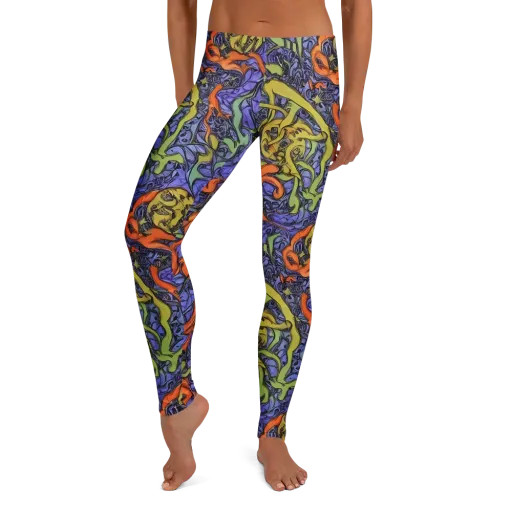 Violet Flux on a Leggings