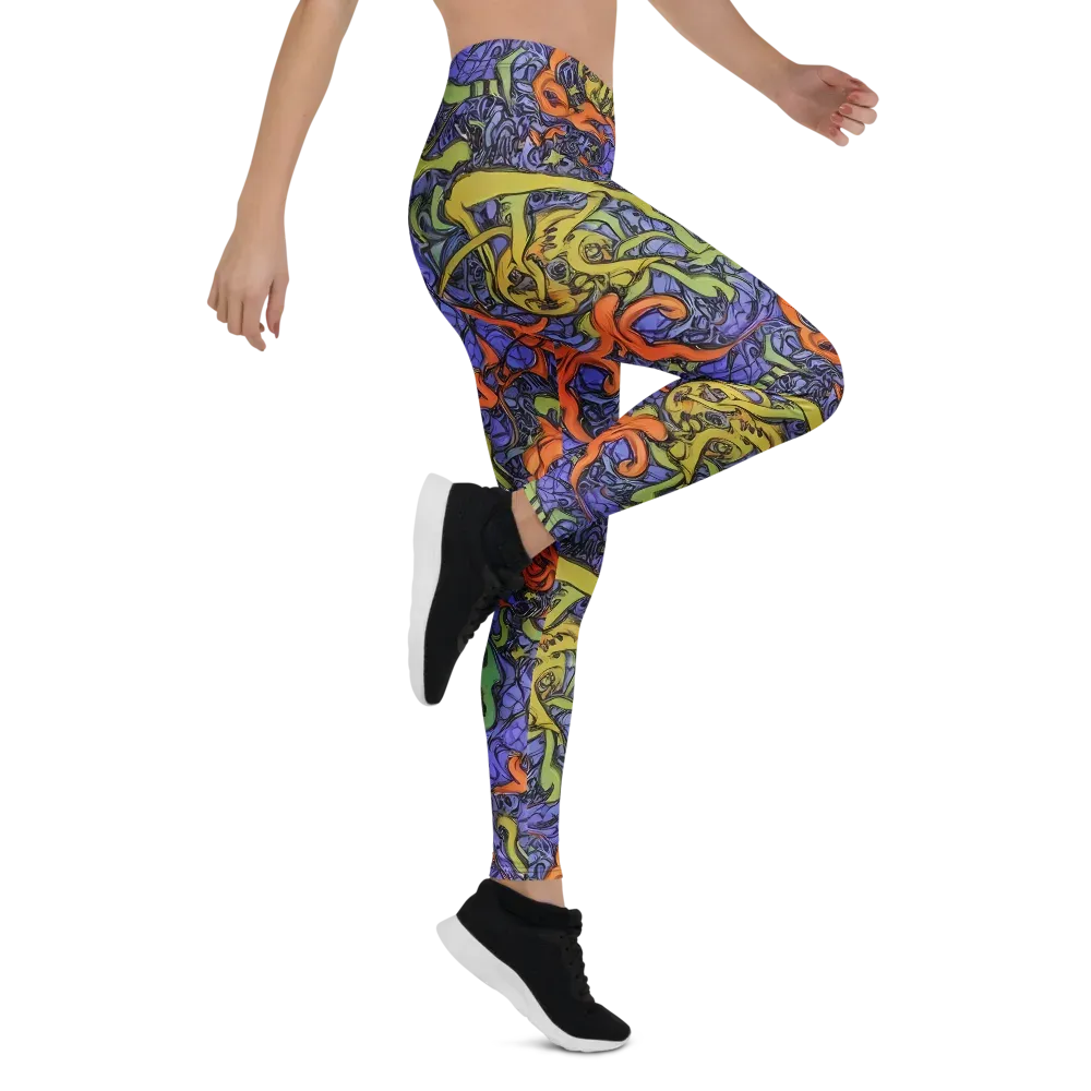 Violet Flux on Leggings — Right