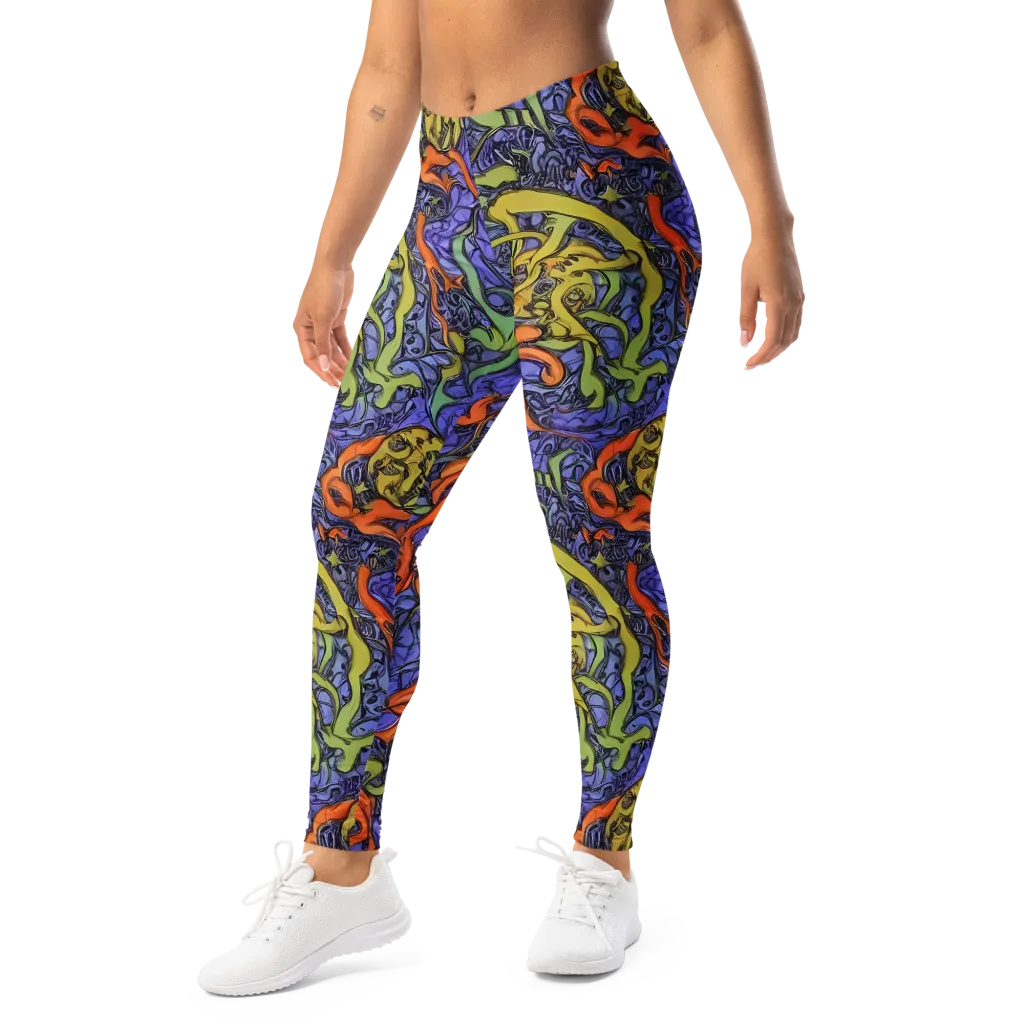 Violet Flux on Leggings — Left Front
