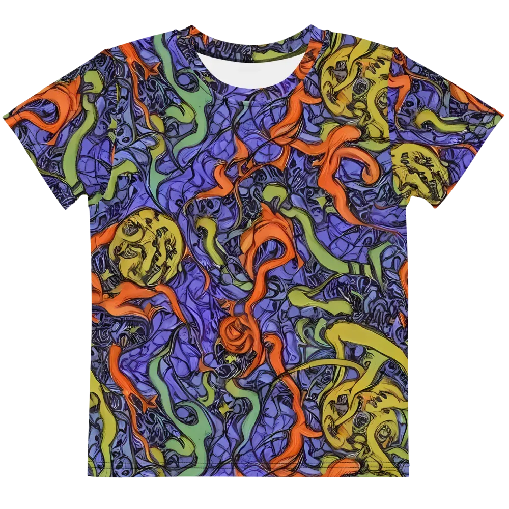 Violet Flux on Kids Crew Neck T-Shirt — Front