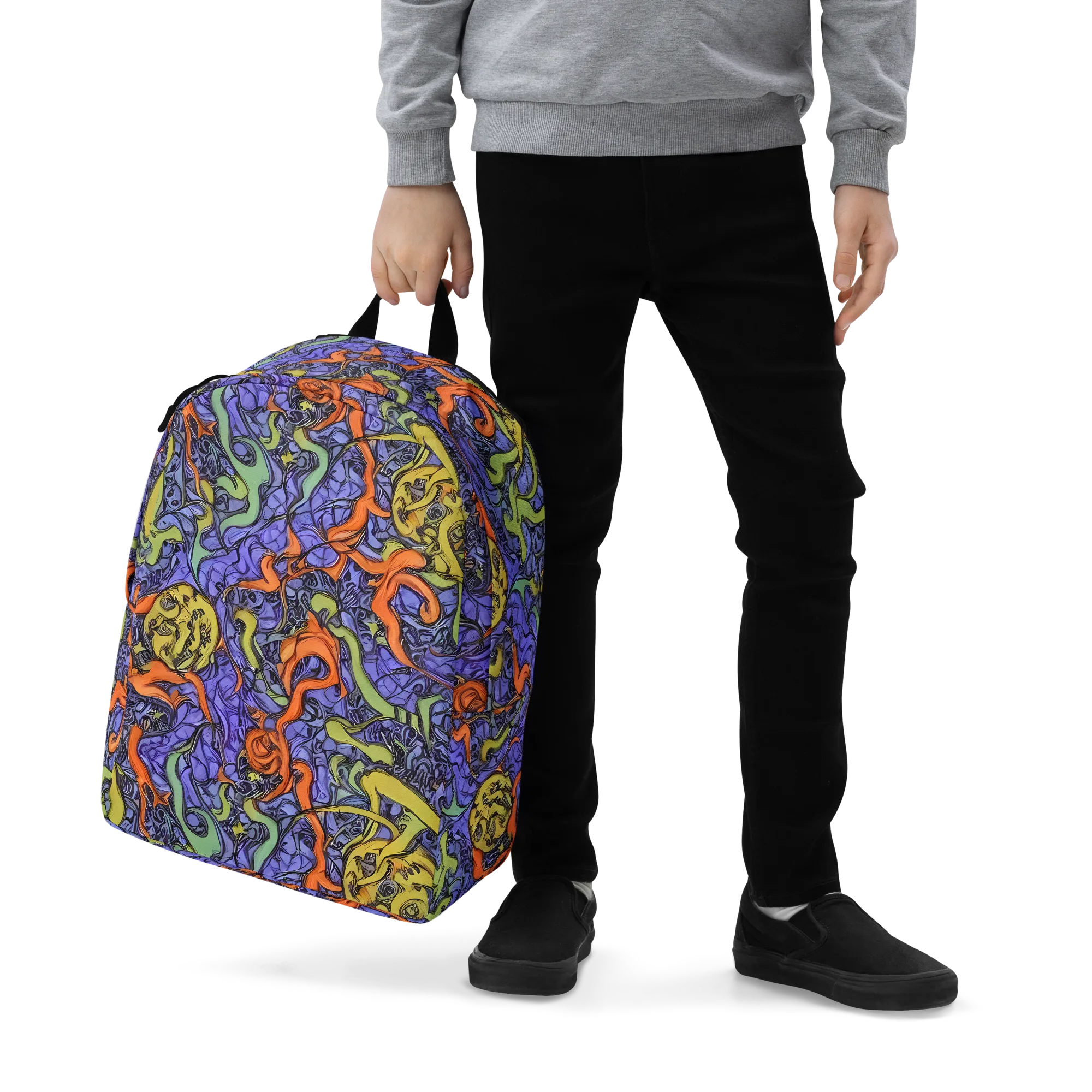 Violet Flux on Minimalist Backpack — Zoomed-in