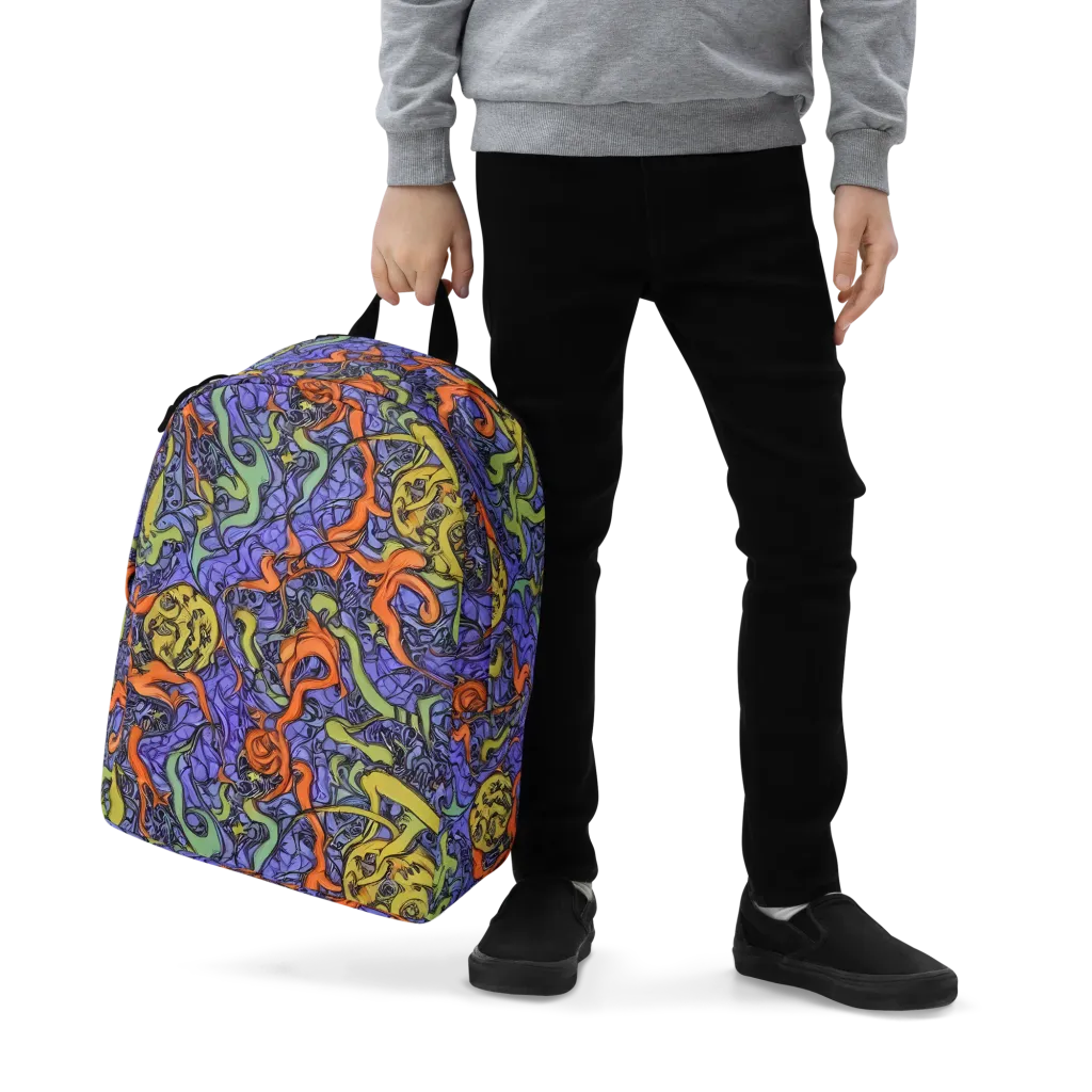 Violet Flux on Minimalist Backpack — Zoomed-in