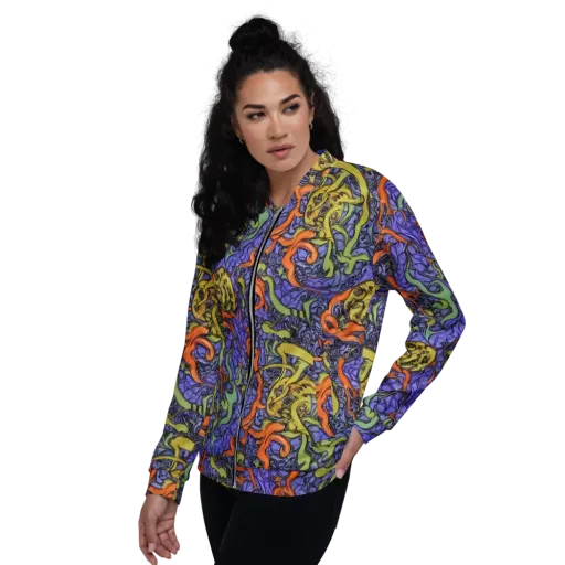 Violet Flux on a Bomber Jacket
