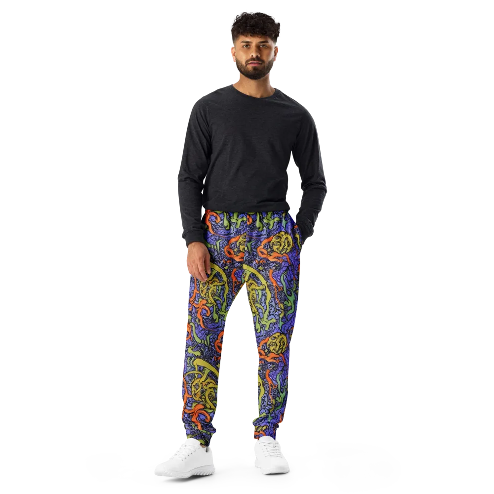 Violet Flux on Men's Joggers — Front
