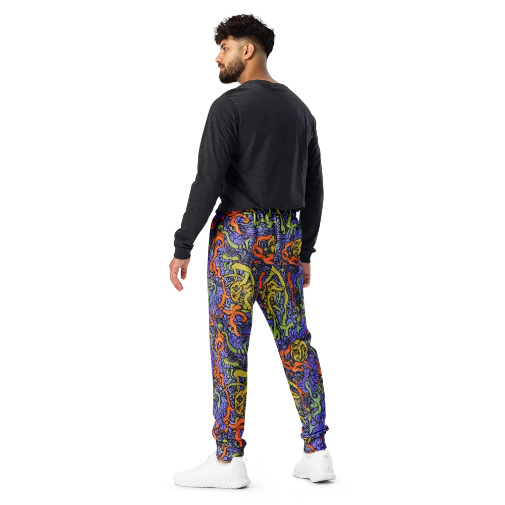Violet Flux on Men's Joggers — Back