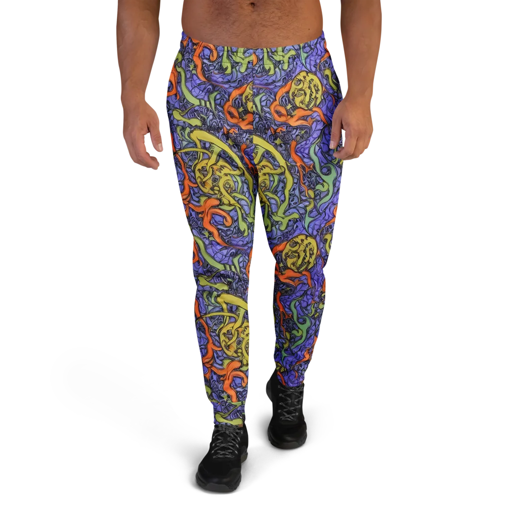 Violet Flux on Men's Joggers — Front