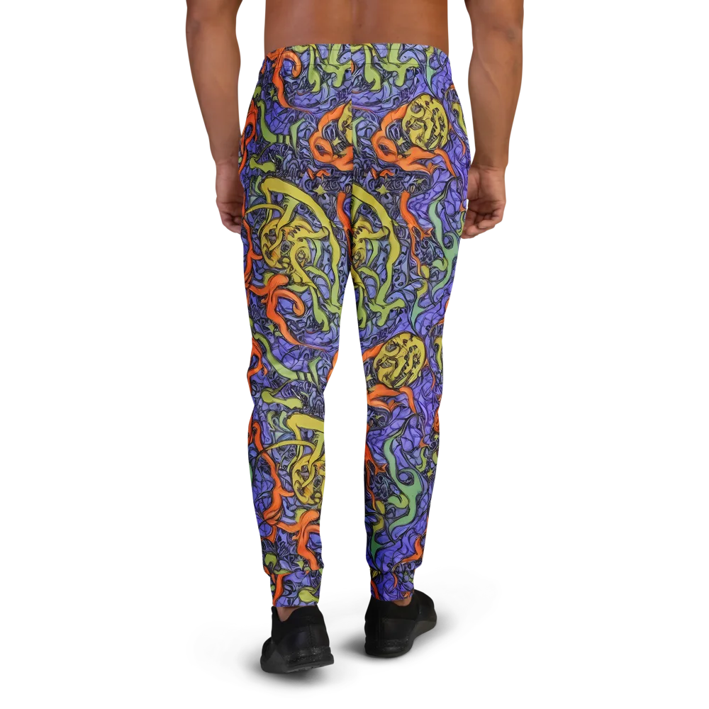 Violet Flux on Men's Joggers — Back