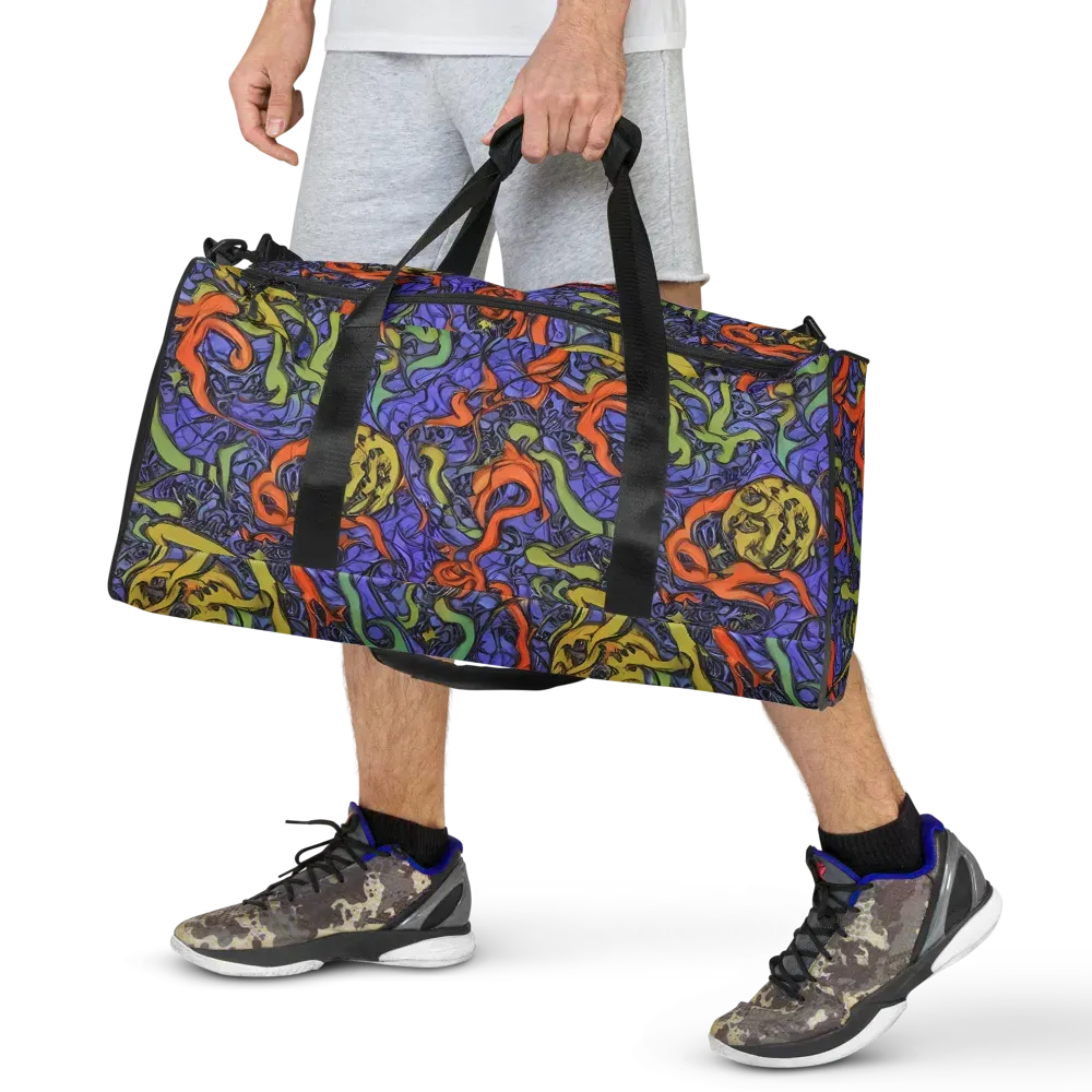 Violet Flux on Duffle Bag — Front
