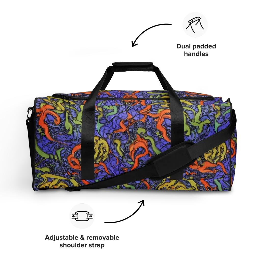 Violet Flux on Duffle Bag — Front