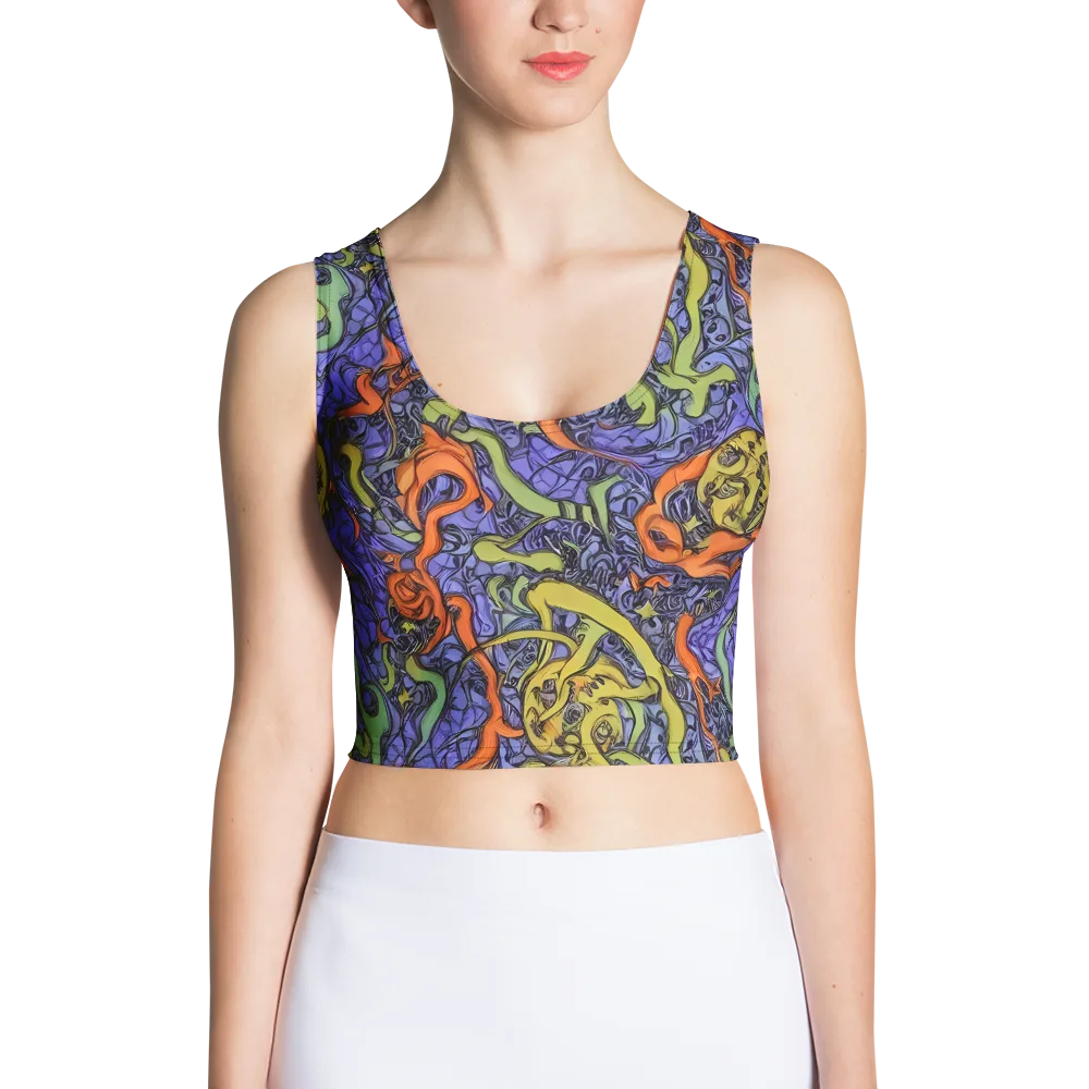 Violet Flux on Crop Top — Front