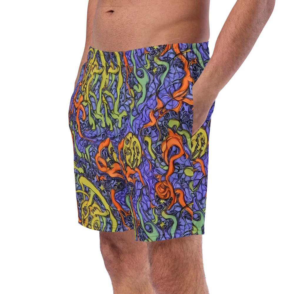 Violet Flux on Swim Trunks — Left Front
