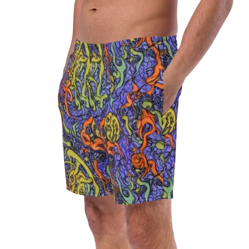 Violet Flux on a Swim Trunks