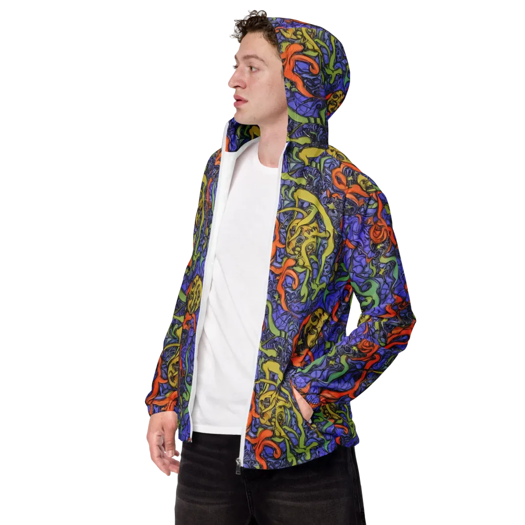 Violet Flux on Men's Windbreaker — Left Front