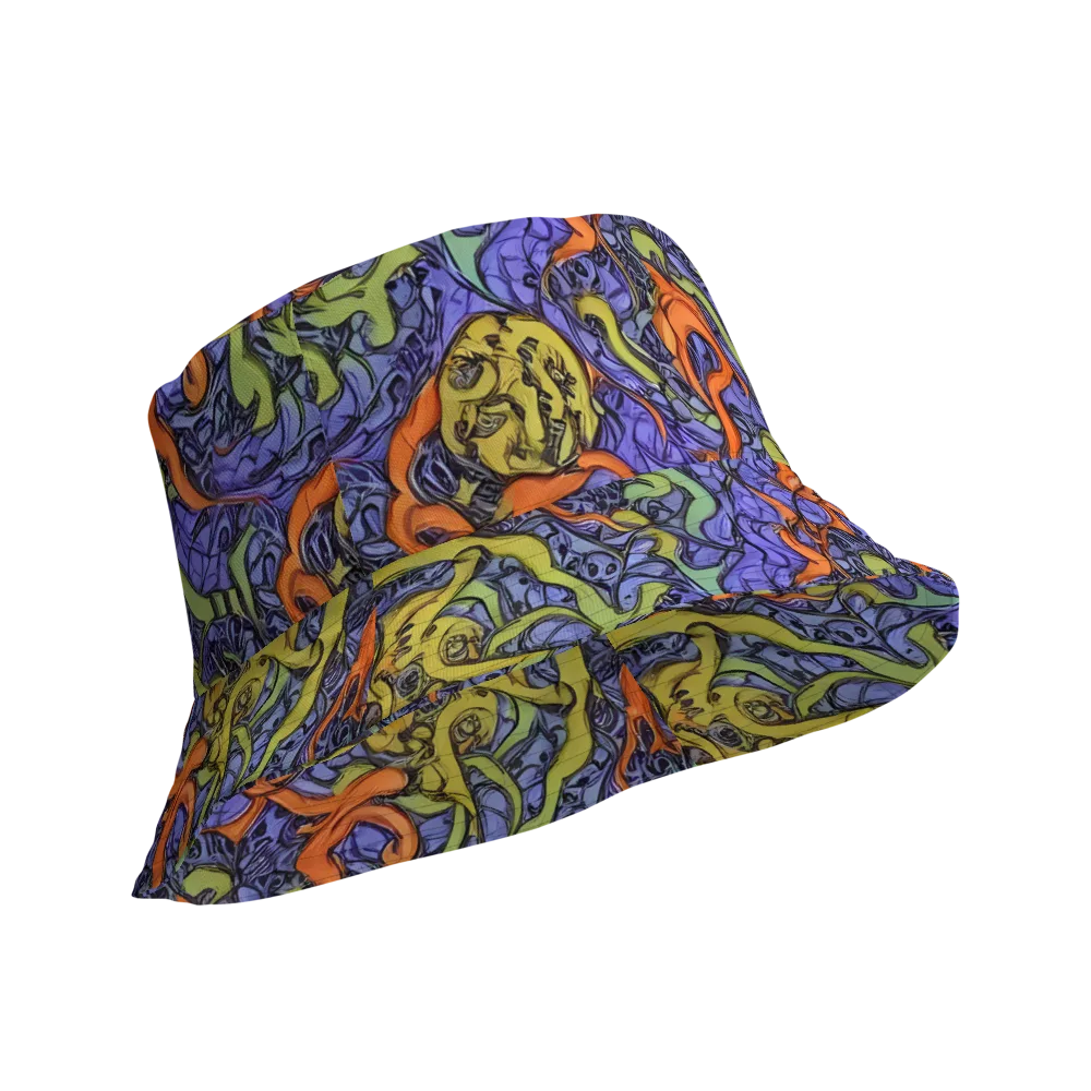Violet Flux on Reversible Bucket Hat — Product details Outside