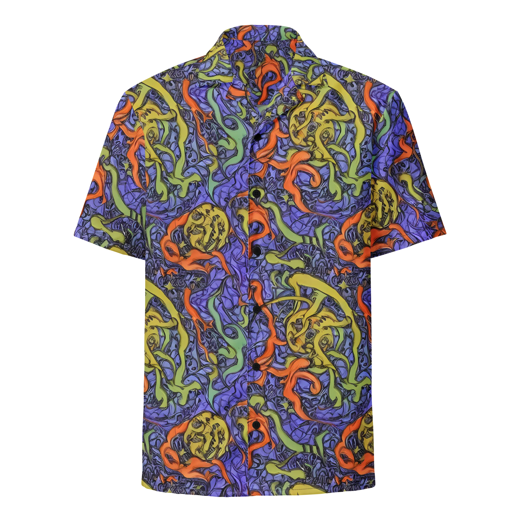 Violet Flux on Button Shirt — Front