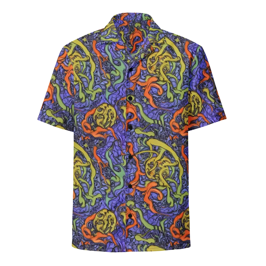 Violet Flux on Button Shirt — Front